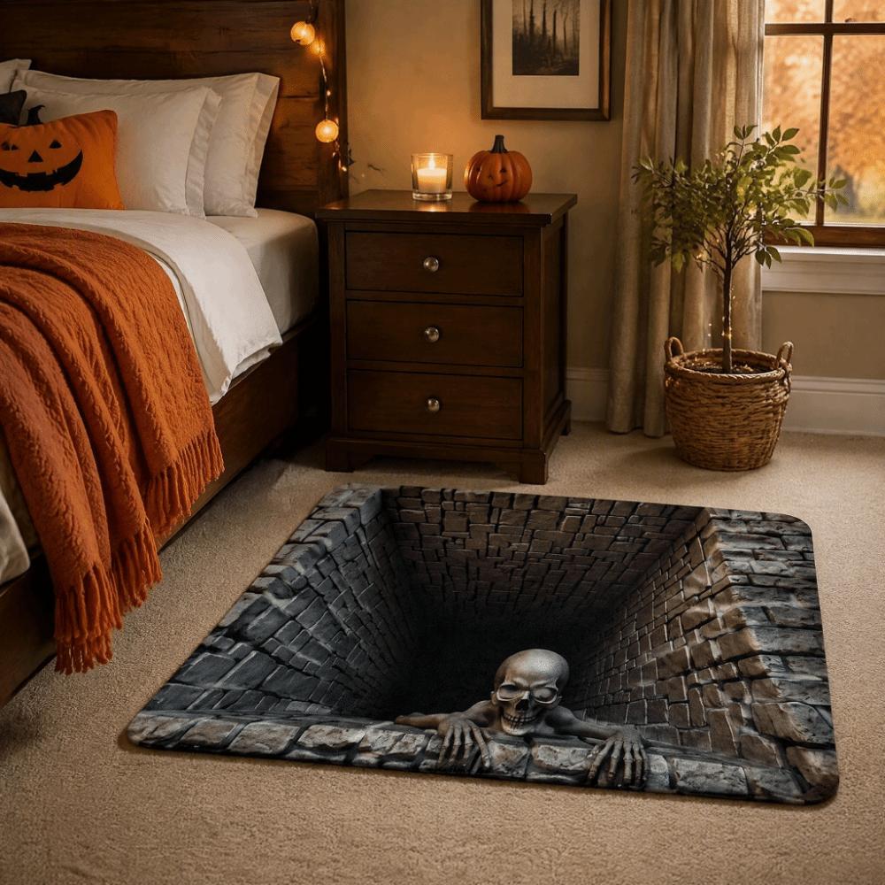 3D Optical Illusion Rug Non-Slip Home Floor Mat Foot Mat Door Rug Bedroom