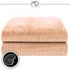 Striped blanket 160x200 cm plaid bedspread armchair beige birthday gift