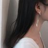 Серьги-подвески из стерлингового серебра 925 пробы с перьями для женщин, длинные серьги-подвески с кисточками, украшения для вечеринок