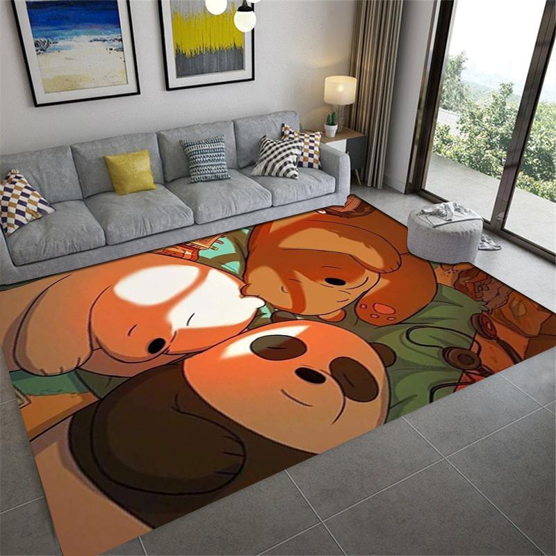 2025 Новый ковер We Bare Bears для гостиной, спальни, дома, дивана, Детский игровой нескользящий коврик для пола 244