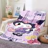Hellor Kitty Kuromi Printed Blanket Kids Adult Blanket Soft and Warm Bedding for Bed Sofa Outdoor Travel Cover Blanket