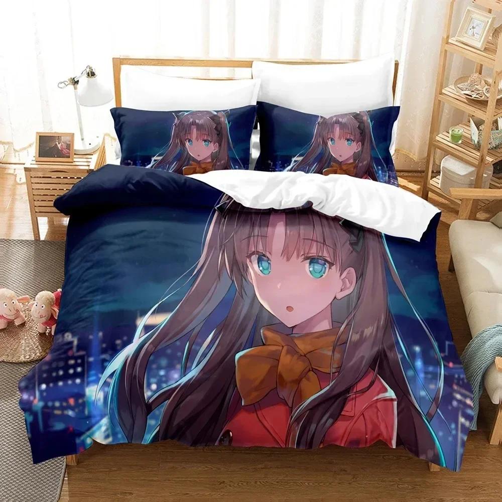 Новые комплекты постельного белья Fatesay night Unlimited Blade Works, пододеяльник с наволочкой, двуспальная кровать, двуспальная кровать, постельное белье