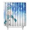 Christmas Bathroom Shower Curtain Four-Piece Combination Floor Mat Bathroom Water Absorbent Non-Slip Door Mat Bedroom Carpet