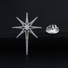 Eight-Pointed Star Lapel Pin: Men's & Women's High-End Zircon-Inlaid Cross Starburst Suit Brooch Corsage.