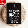 An Uncle Nob Head Looks Like T Shirt Printed Uncles Day Gift Men 100% Cotton Top