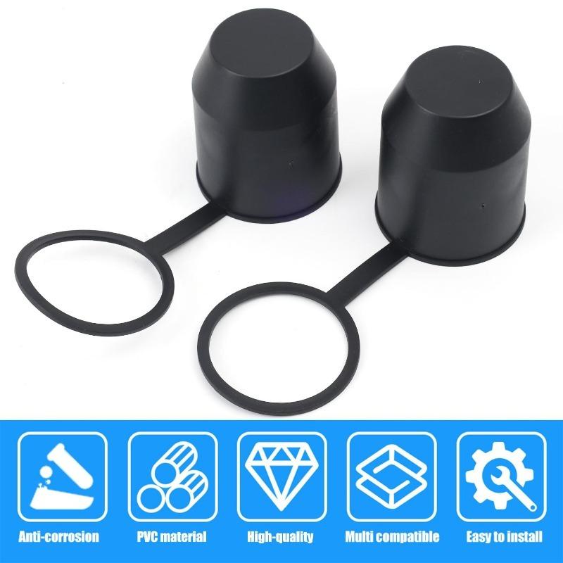 1/2pcs Universal Trailer Hitch Trailer Ball Protection Car Accessory Trailers Ball Cover Trailers Balls Cover Tow Bar Covers
