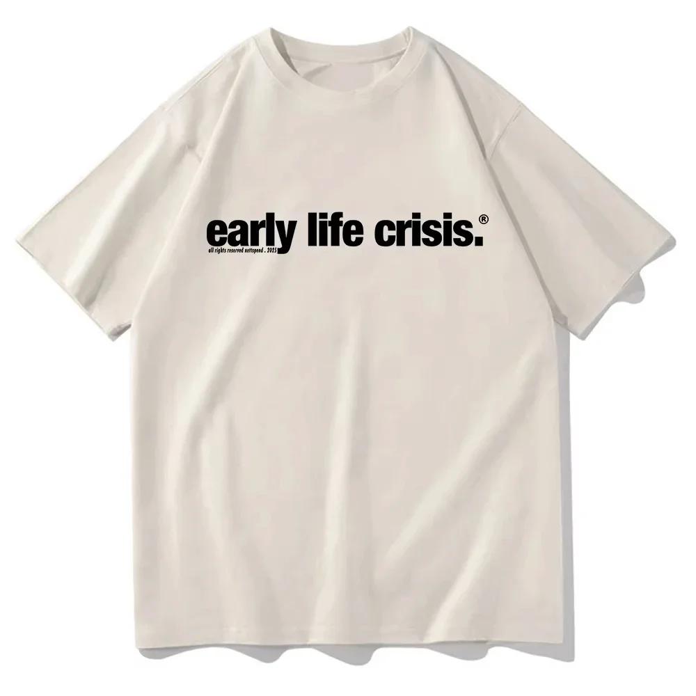 Nettspend Early Life Crisis Same T Shirt 2026 Fashion Unisexunisex Clothing Cotton Clothes Graphic Tops