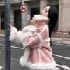 Пальто из овечьей шерсти с мехом Майяра, женское зимнее, имитация лисьего меха, ленивый ветер, интегрированный мех, утолщенное пальто