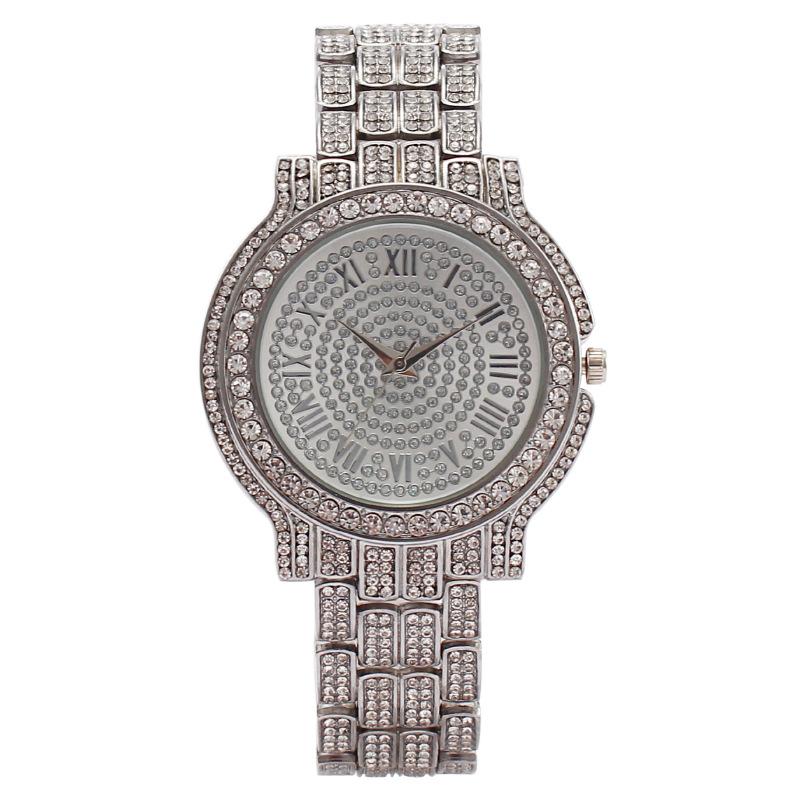 Модные римские полные бриллиантовые женские часы женские часы кварцевые часы женские часы
