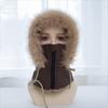Neck Coverage Winter Thermal Mask with Drawstring Winter Balaclava Hat  for Skiing