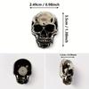 6pcs Gothic Skull Stainless Steel Refrigerator Magnets The Hymn to the Sun" Sheet Music Design, Dark & Elegant Decor for Adults