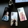 Чехол для телефона Atress E-Elle F-Fanning из мягкого силикона, черный, для Samsung Galaxy A73,A72,A71,A70,A53,A52,A51
