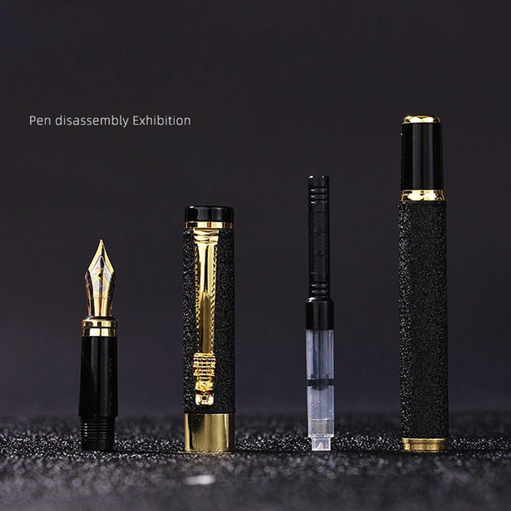 Frosted Black Stationery Luxury Golden Dragon Ink Pen Fountain Pen Writing Pen Business Ink Pen