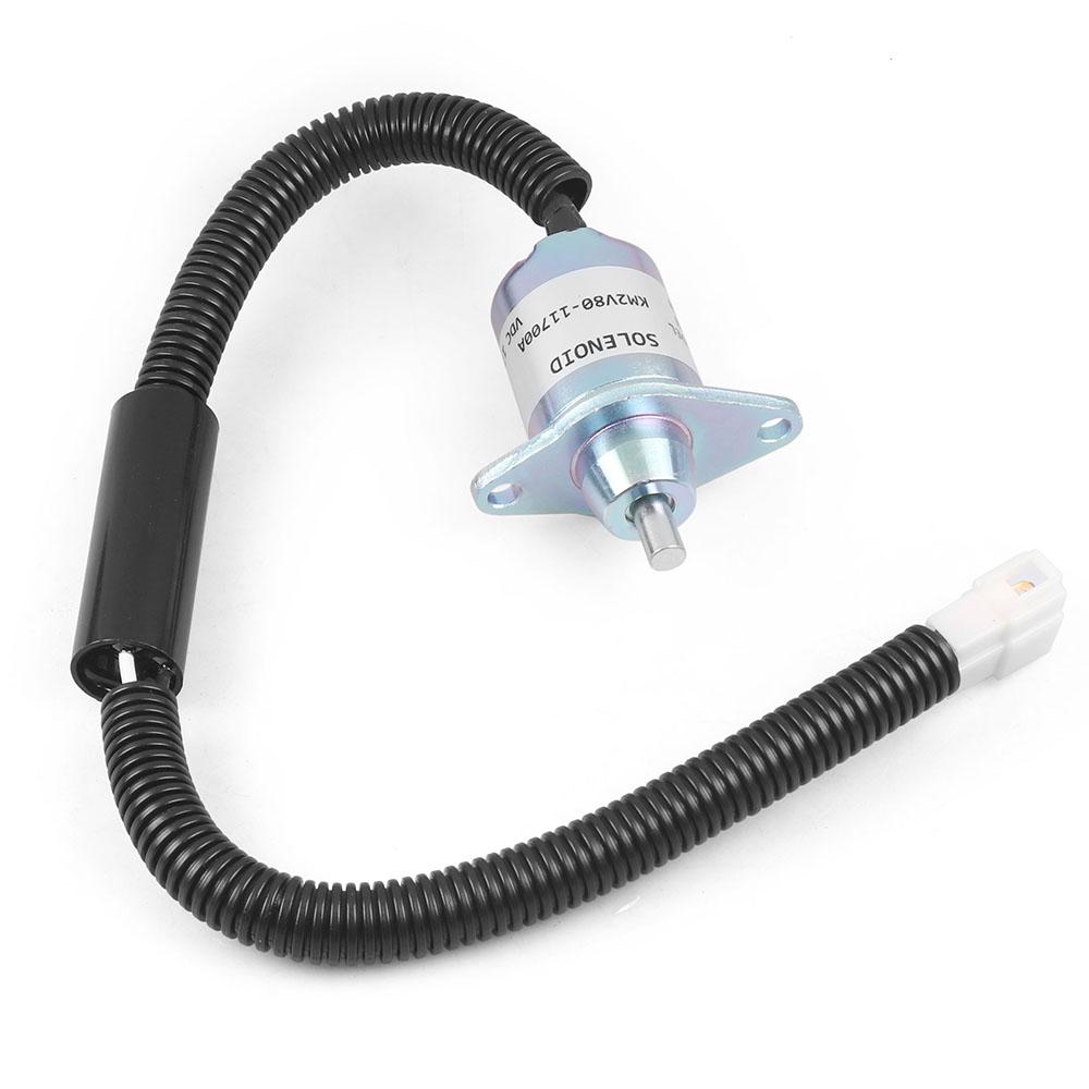 KM2V80-11700A 12 В электромагнитный клапан отключения подачи топлива для дизельного двигателя, электромагнитный клапан остановки масла генератора