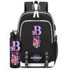 2Pcs/set Cartoon Backpack Large Capacity Bookbag With 750ml Water Bottler Laptop Student Boy Girl School Bag Travel Bag Kid Gift