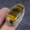 Тигровый глаз Ручная работа Серебро 925 пробы Подарок Ювелирное изделие Кольцо Размер 10 T5o98