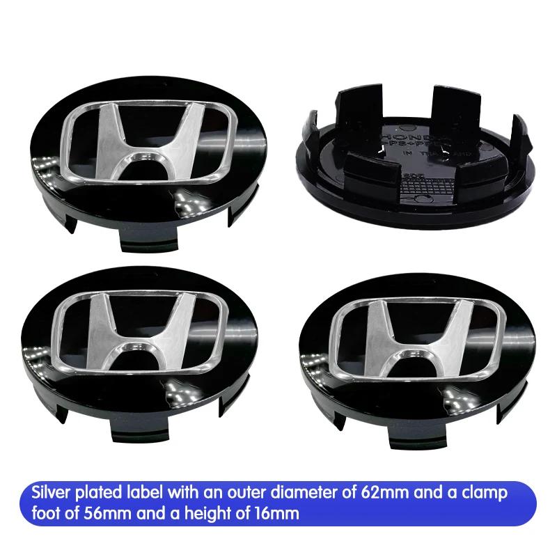 4pcs 69mm 62mm 58mm For Honda Car Wheel Center Cover Rim Hub Caps Accord Fit Jazz CRV CRZ City Alice Odyssey Badge logo Emblem