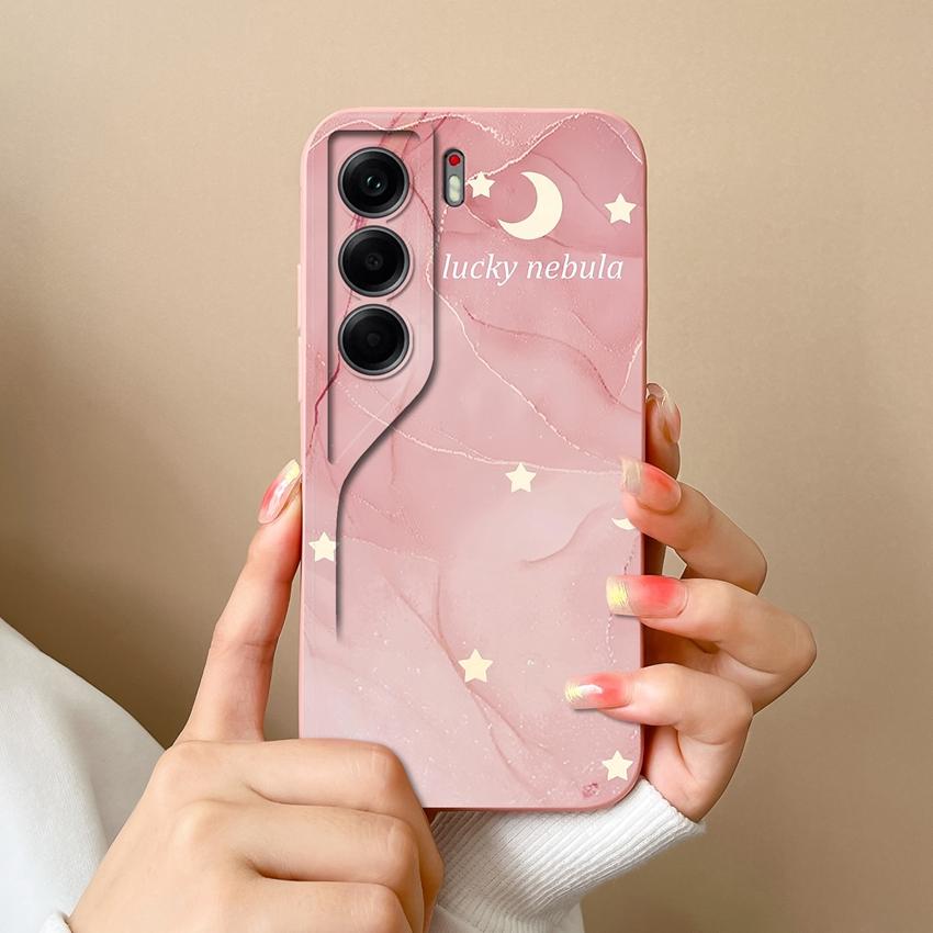 For Tecno Camon 40 Pro Spack 30 Pova 6 Neo Phone Case Pretty Starry Sky Cat Pattern Liquid Silicone Advanced Dustproof Protective Shell For Tecno Capa