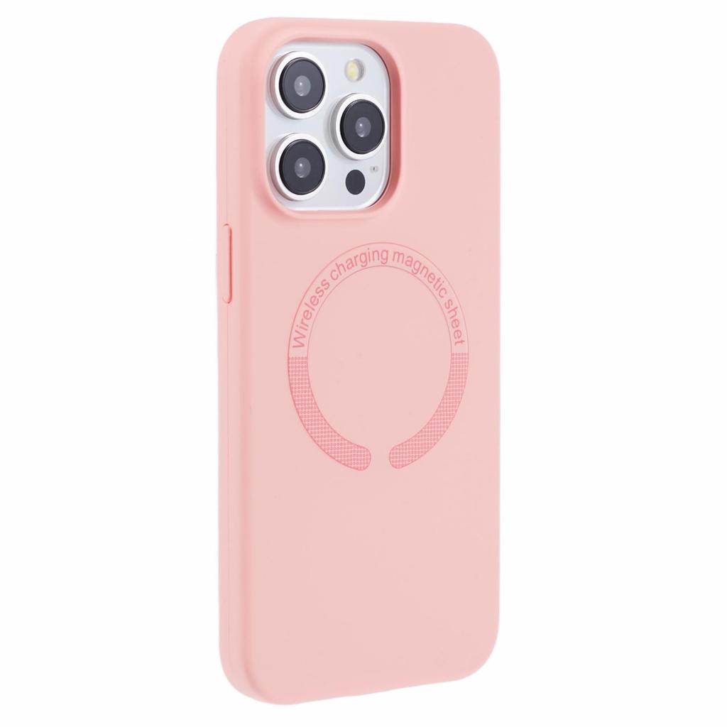 BJT Series For iPhone 15 Pro Max Magnetic Case TPU+Silicone Back Shell with Fabric Lining