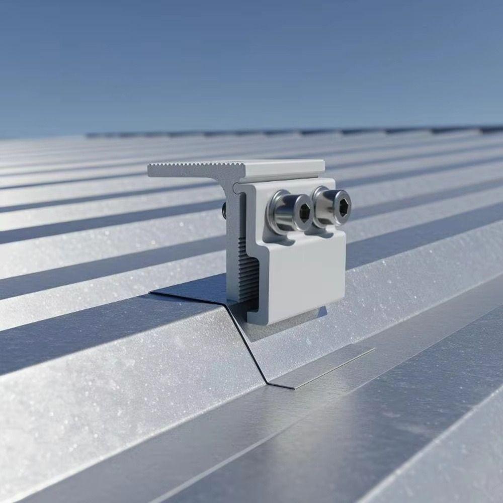 1Pcs Silver Standing Seam Clamp Photovoltaic Fixing Clip for Metal Roof House RV Boat