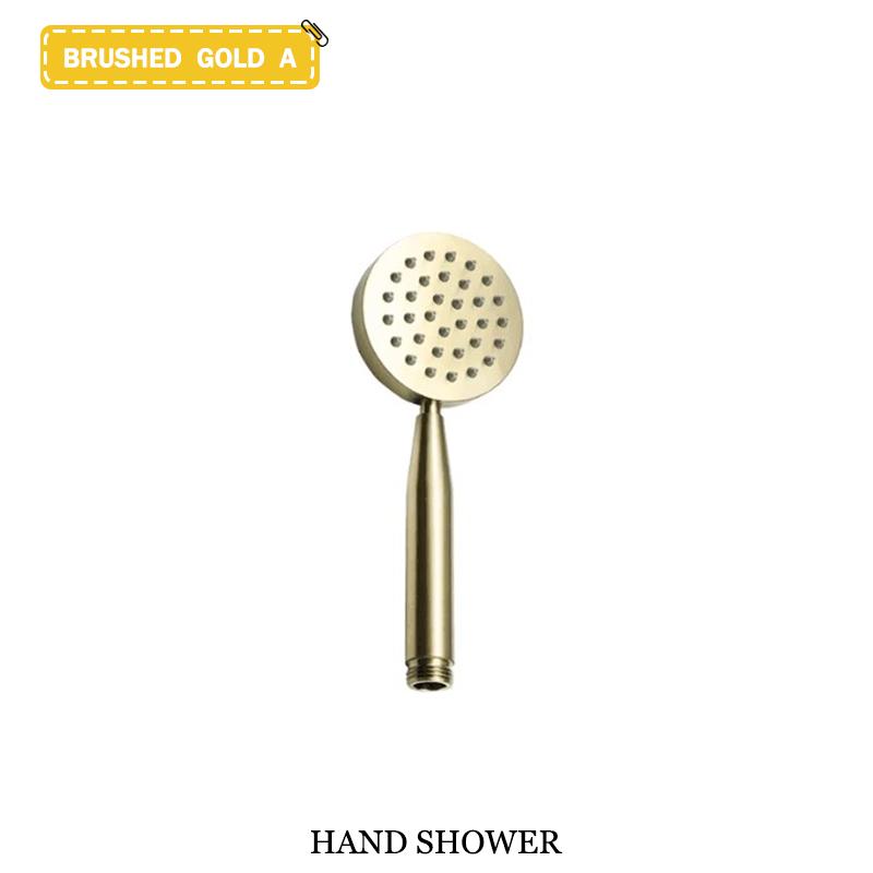 Ручная душевая лейка из матового золота с настенным креплением из латуни, ручной душ из нержавеющей стали, шланг 1,5 м, аксессуары для ванной комнаты