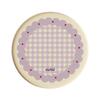 Round plaid hard diatom mud coffee tea coaster thermal insulation pad office non-slip absorbent pad