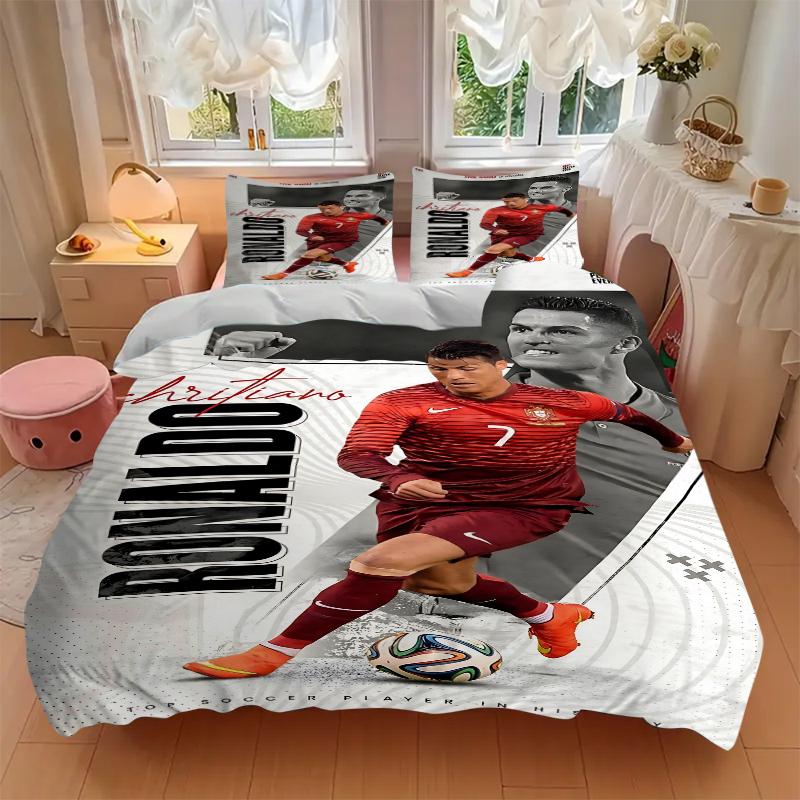 3Pcs Ronaldo'S Football Legacy Bedding Sets For All Sizes New 3D Printed Bed Cover Comforter Duvet Cover Pillowcase Bedroom Decoration