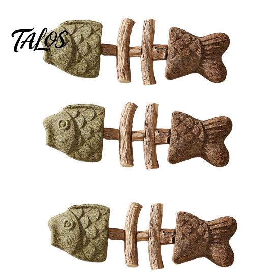 Catnip Toy Silvervine Cat Toy, Natural Fishbone Shape Chew Kitten Teething for Indoor Cats Enrichment Teeth Cleaning Boredom Relief