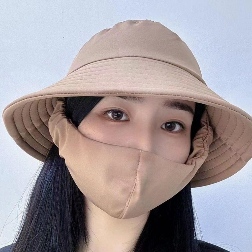 Кепка для лица женская солнцезащитная шляпа маска для лица панама портативная солнцезащитная маска для женщин/девочек