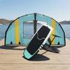 Inflatable Wing Foil Curved Frame Board Foot Straps Hydrofoil Surfboard for Surfing Blue