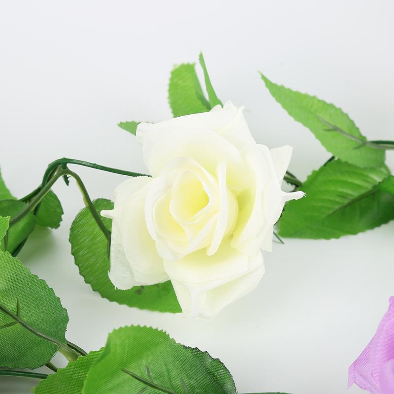 240 см искусственный цветок ротанга поддельное растение виноградная лоза украшение настенные розы домашний декор аксессуары свадебный декоративный венок