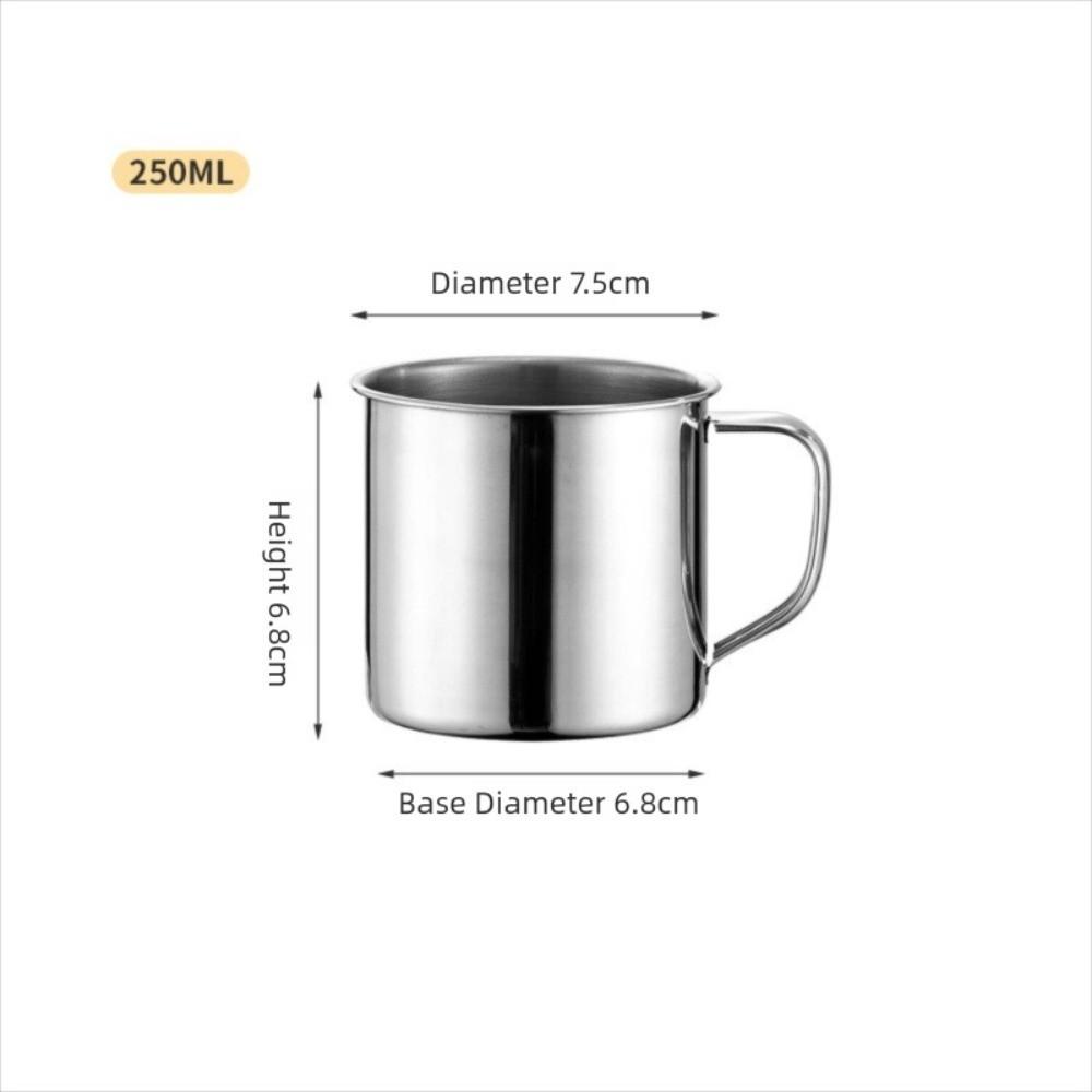 High Quality Portable Water Cup Stainless Steel with Handle Drinking Cup Tea Cup Camping Travel