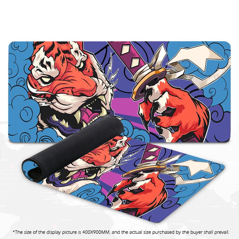 E-sports Tiger XXL Mouse Pad Gaming Laptops Mousepad Gamer Cute Carpet Rugs Keyboard Mat Desk Protector Anime Cartoon Mouse Pads