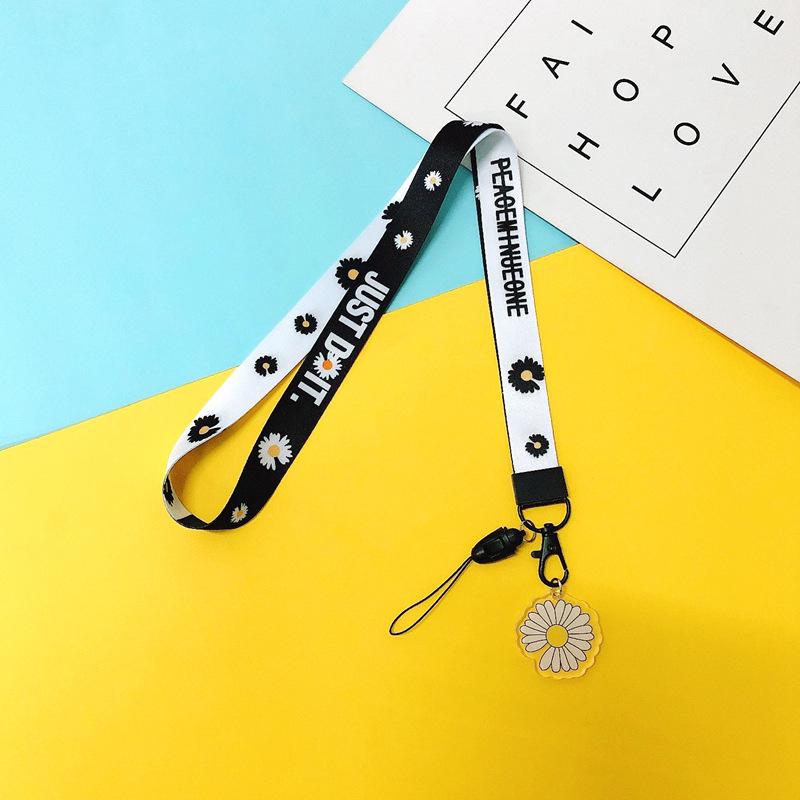 Cartoon Mobile Phone Lanyard, Cute Pendant, Wide And Flat Braided Belt, Lanyard, Key, Badge, Card Cover, Neck Lanyard.