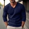 Men's V-Neck Slim-Fit Long-Sleeve Pullover Sweater.