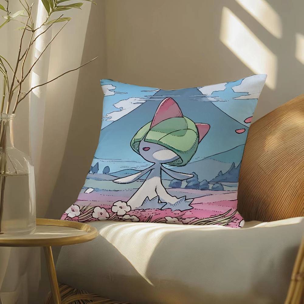 Pokemon Lucario Anime Plush Pillow Cover Soft Short Plush Cushion Cover For Sofa Bedroom Living Room Home Decor Gift