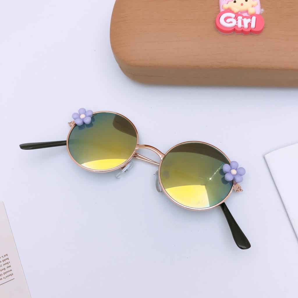 Xiaohua Children'S Sunglasses Cute Round Frame Boys And Girls Sunscreen Uv Protection Sunglasses Baby Photo Glasses