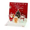 3D Поздравительные открытки с Сантой Складная открытка Счастливого Рождества и наилучших пожеланий Рождественский подарок на Новогоднее благословение Открытка-благодарность для украшения