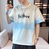Men's 2024 Summer Trendy Round Neck Pure Cotton Short-Sleeve T-Shirt with Print