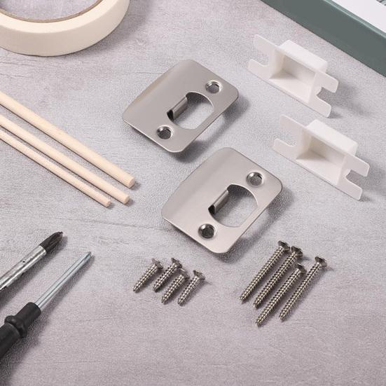 Дверной замок ответная планка с прокладкой деревянные дюбели планки дверные защелки из нержавеющей стали комплект для восстановления защелки универсальная ответная планка безопасности