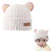 Милая вязаная шапка-медведь для малышей и детей, для похода в холодную погоду, один размер, подходит большинству 0 3 [Kingsiely] Шапка, Шапка, Уши, Младенцы, Девочки, Мальчики, Детский сад,