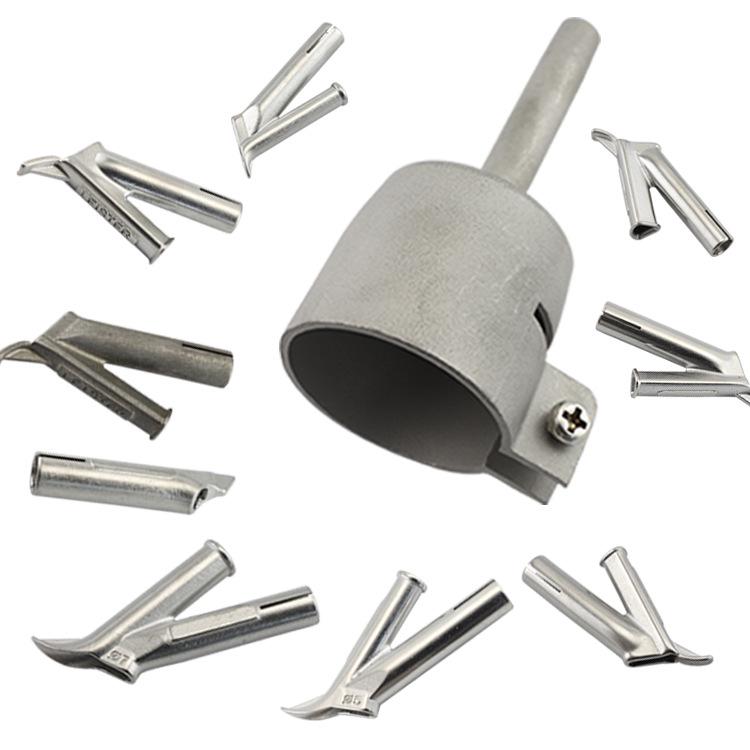 Аксессуары для фена для сварки горячим воздухом: Насадки из нержавеющей стали - Треугольная фиксированная точка, Y-образная и Круглая насадка