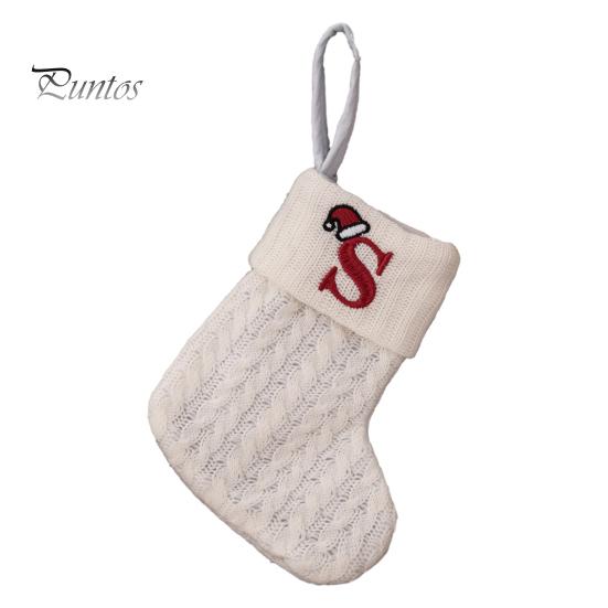 Рождественский чулок с буквами Легко повесить Привлекательный праздничный декор елки Подставка для подарков Рождественский чулок
