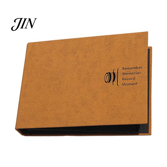 Commemorative Photo Album Scrapbook, Horizontal Loose-Leaf with Waterproof Thickened Film Pages, Flat-Lay Design Refillable Coil Binding for