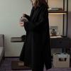 Женское пальто с отложным воротником, сохраняющее тепло, свободное однотонное женское пальто, женская одежда