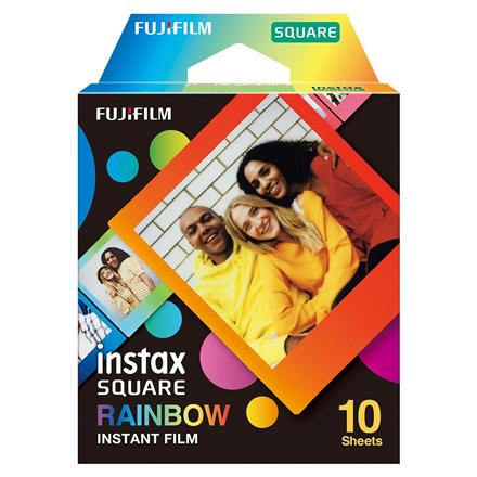Fujifilm | Instax Square Rainbow (10) Instant Film | 72 x 86 mm | Image Area 2.4 x 2.4"; Print Size 3.4 x 2.8" | Quantity 10