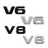 3D Metal V6 V8 Car Emblem for Modification - Large Displacement Rear Label Sticker