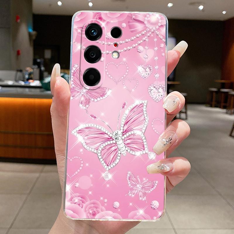Чехол для телефона Tecno Camon 50 4G Прозрачный Роскошный Модный Бабочки Цветы Мягкий ТПУ Корпус Tecno Camon50 Pro 4G CN5 CN5c Задняя Крышка
