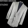 MIYAKE DESIGN STUDIO Приталенный пиджак Серого цвета Размер 6-95-84 Мужской L Эквивалент(ИСПОЛЬЗОВАЛ)