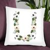 Подушка с принтом цветов и алфавита, весенняя, для дома, декоративная наволочка на подушку для сиденья, квадратная, из полиэстера, с буквами